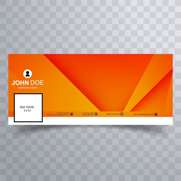 Modern Orange Facebook Banner – Download Free Stock Photo