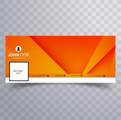 Modern Orange Facebook Banner – Download Free Stock Photo