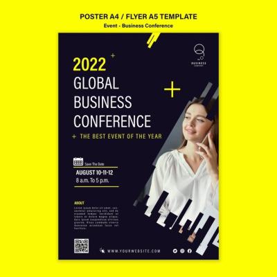 Vertical Poster Template for Professional Business Events – Free Download