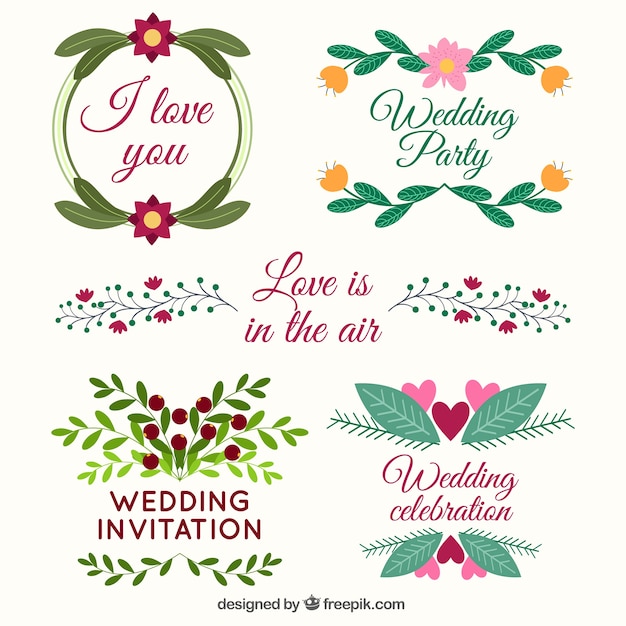 Floral Wedding Frames Pack – Free Stock Photo for Download