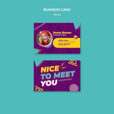 Sales Discount Business Card Template – Free to Download