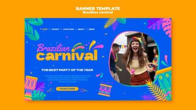 Brazilian Carnival Celebration Landing Page – Free Download