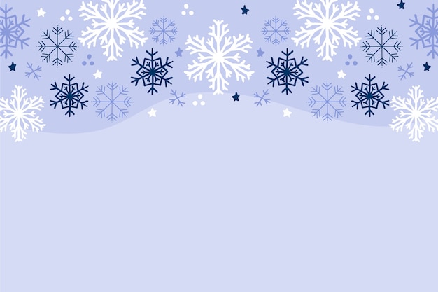 Hand Drawn Flat Design Snowflake Border – Free Stock Photo for Download