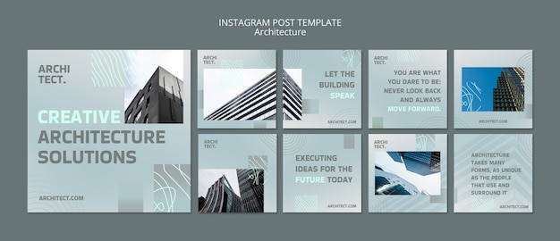 Instagram Post Collection for Architecture and Building – Free Stock Photos for Download