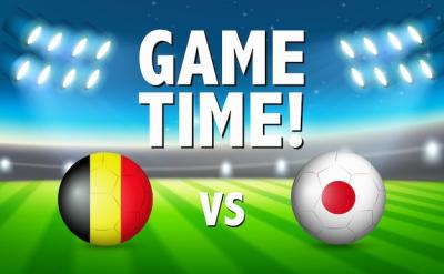 Belgium vs Japan: Game Time Vector Templates – Free Download