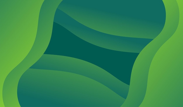 Modern Green Gradient Wave Background – Free Download