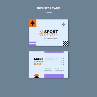 Sport Concept Business Card Template – Free Download