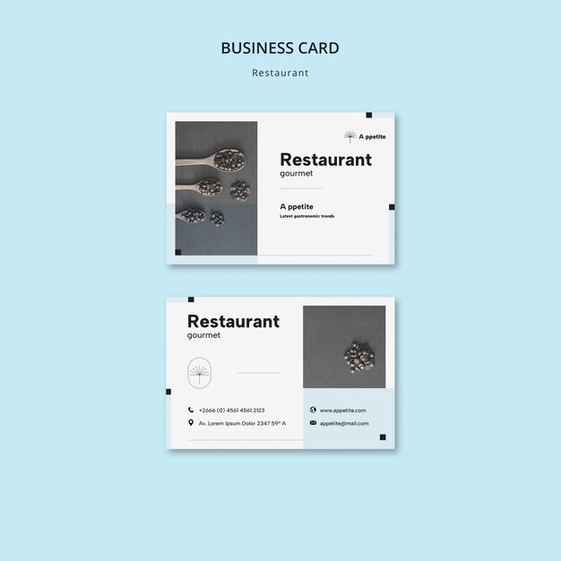 Delicious Food Restaurant Business Card Template – Free Download