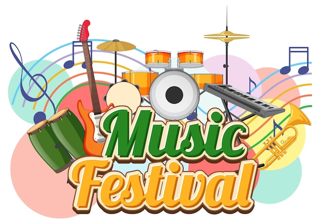 Music Festival Text Banner Design – Free Download