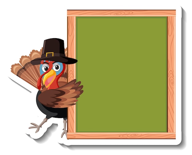 Isolated Turkey Sticker on White Background – Free Download