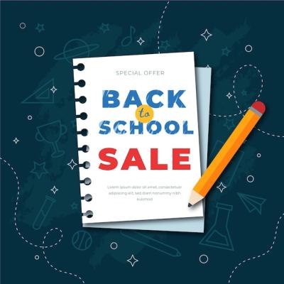 Back to School Sales Flat Design – Free Download