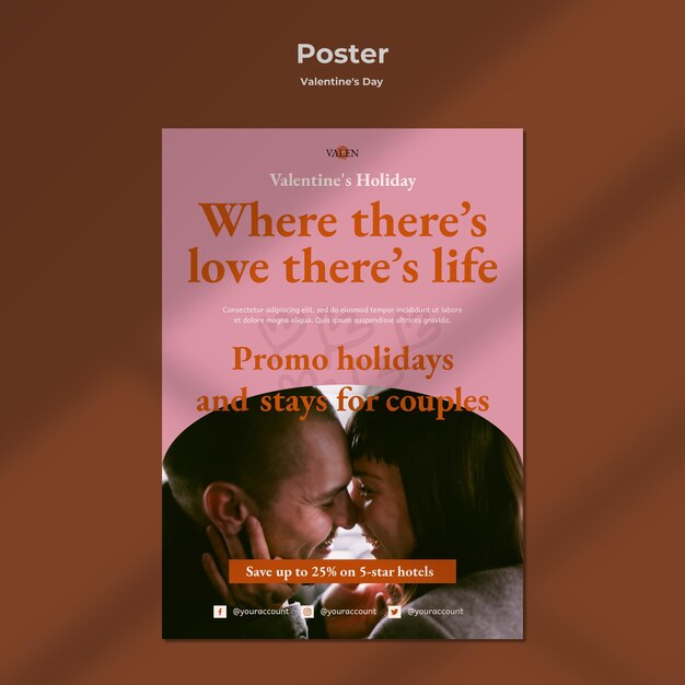 Romantic Couple Poster Template – Free Download