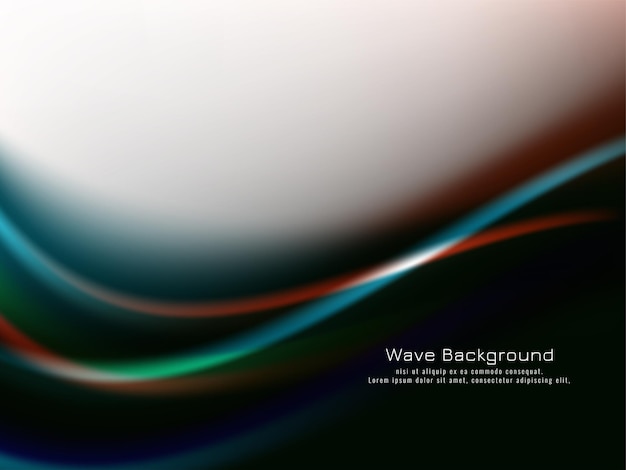 Modern Elegant Colorful Wave Design on Dark Background – Free to Download