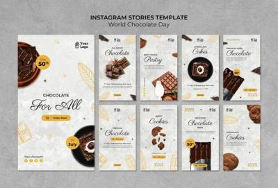 Flat Design World Chocolate Day Template – Free Download