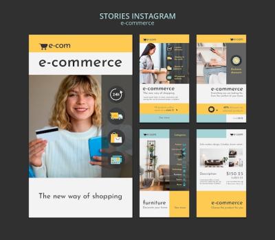 E-commerce Discounts Instagram Stories Template – Free Download