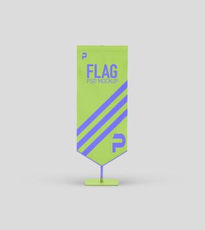 Vertical Flag Mockup – Download Free Stock Photo