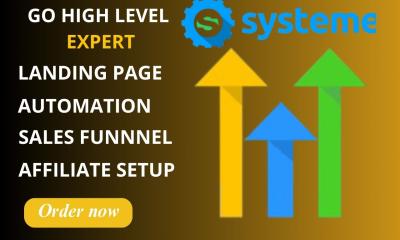 I Will Create a Professional GoHighLevel Website & Systeme.io Sales Funnel