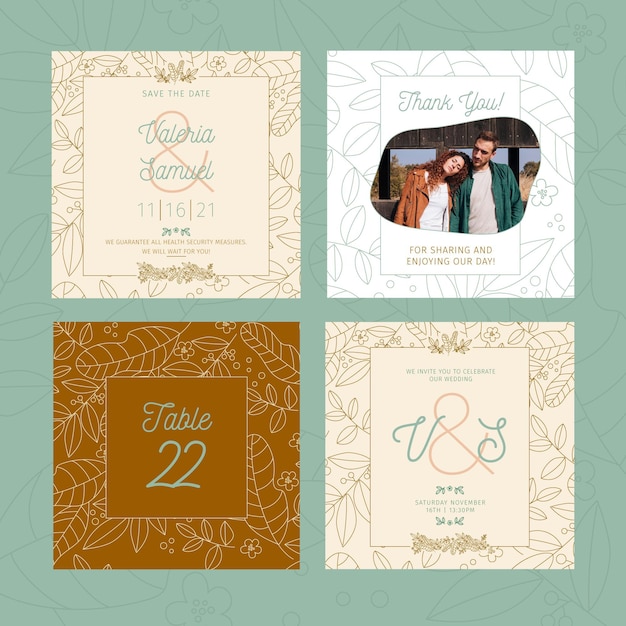 Minimal Wedding Social Media Template – Free Download