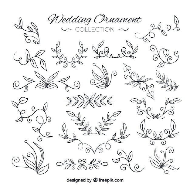 Floral Wedding Ornament Collection – Free Download