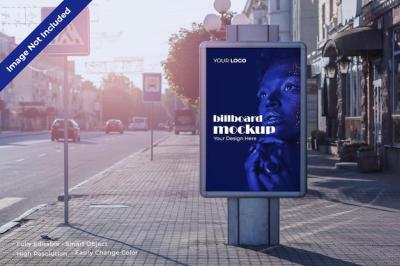 Billboard Mockup in Urban Setting – Free Download