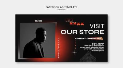 Brutalism Style Facebook Template – Free to Download