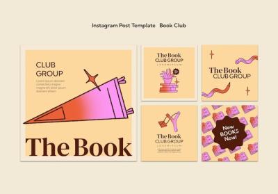 Creative Book Club Template Design for Free Download