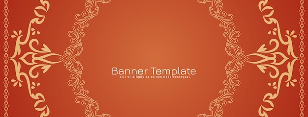 Abstract Decorative Ethnic Banner Template – Free to Download