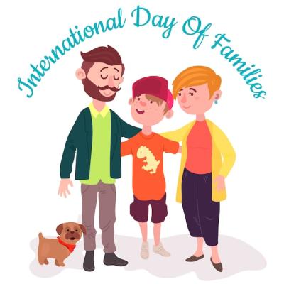 International Day of Families Flat Design Vector Template – Free Download