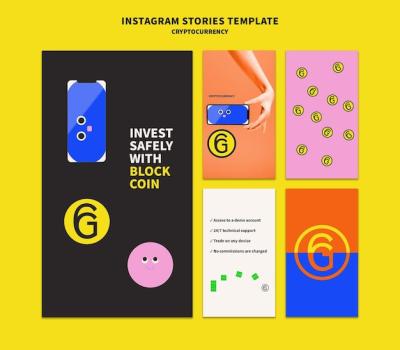 Cryptocurrency Instagram Story Template Design – Free Download