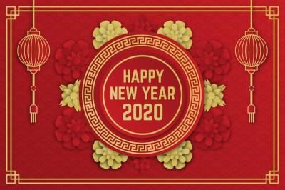 New Year 2020 Background in Paper Style â Download Free Stock Photo