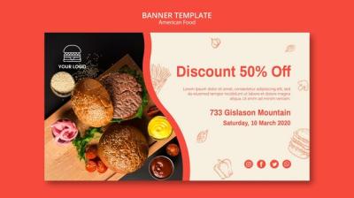 Banner Design for Burger Restaurant – Free Download