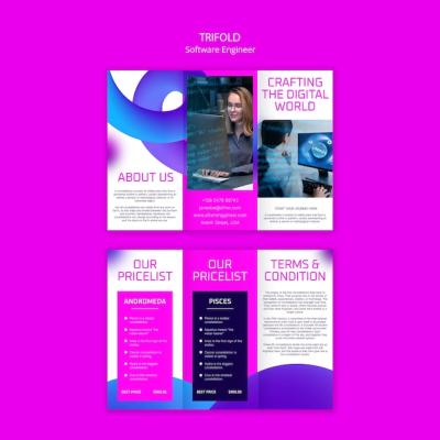 Software Engineer Trifold Template – Free Download