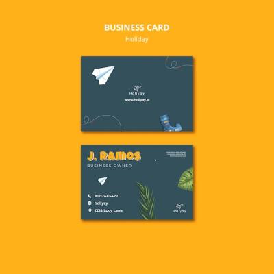 Holiday Fun Business Card Template – Download Free Stock Photo