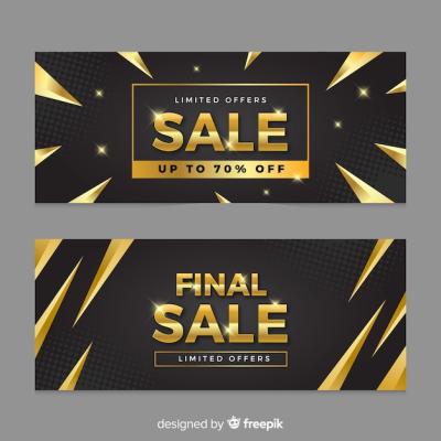 Golden Style Sales Banner – Free Download, Free Stock Photo