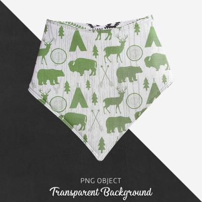 Green Patterned Bandana for Babies and Children – Free Download