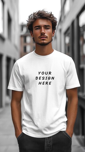 White Blank T-Shirt Mockup for Creative Projects – Free Download