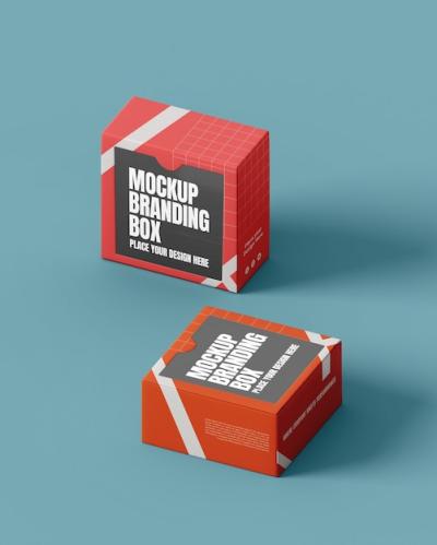 Window Branding Box Mockup – Free Download