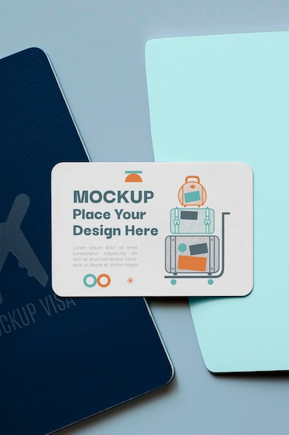 Nomad Visa Still Life Mockup – Free Download