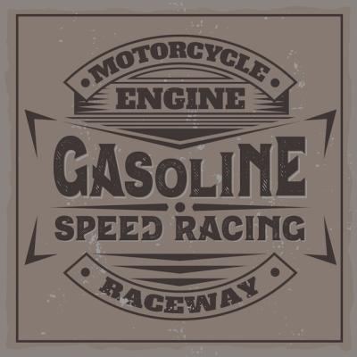 Vintage Motor Label with Lettering Composition – Free Download