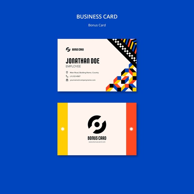 Bonus Card Business Card Template – Free Download