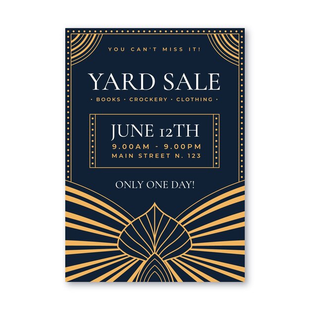 Vintage Yard Sale Flyer Design – Free Download