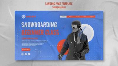 Snowboarding Landing Page Design Template – Free Download