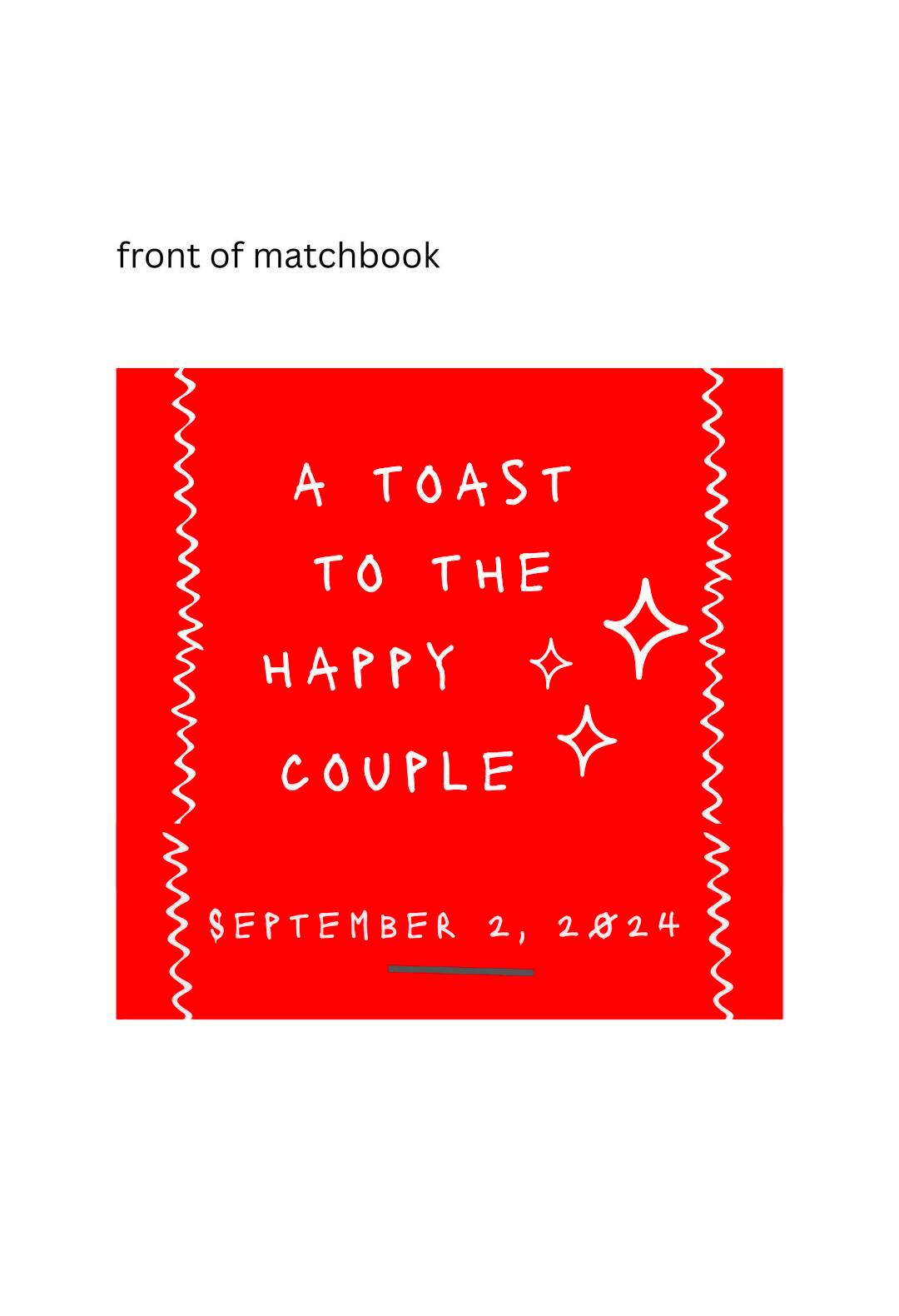 DIY Wedding Cool Girl Matchbook Template Customizable on Canva Etsy