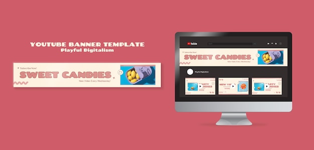 Candy Shop YouTube Banner | Free Stock Photo for Download