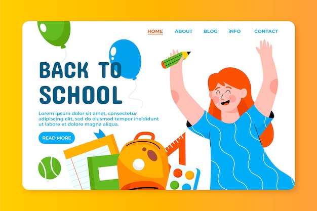 Back to School Landing Page Template – Free Download