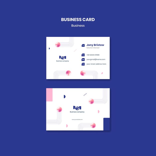 Abstract Business Card Template for Professional Branding – Free Download