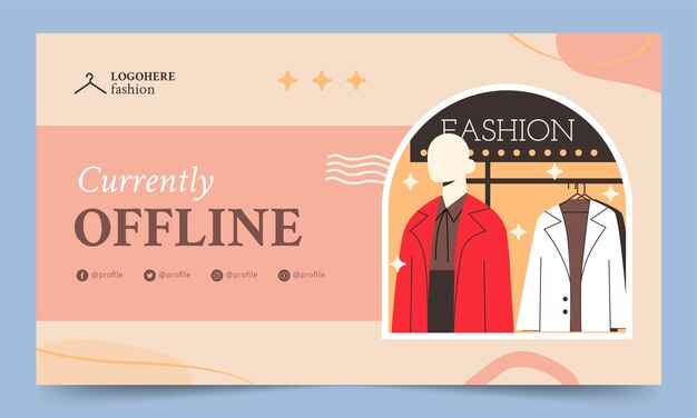 Hand Drawn Fashion Collection Twitch Background – Free Download