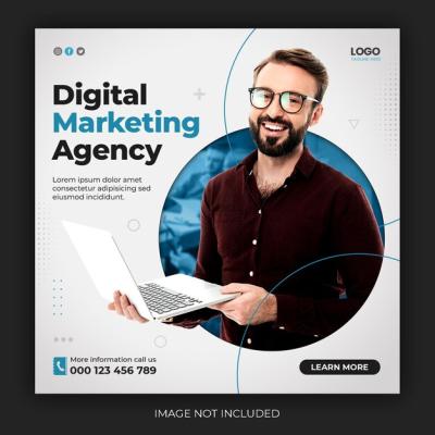 Corporate Social Media Post Template for Digital Marketing Agencies – Free Download