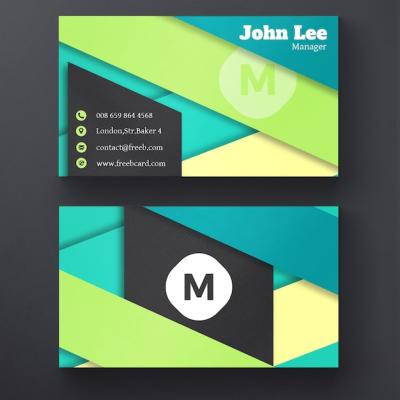 Geometric Ribbon Business Card – Free Download