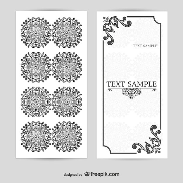 Vintage Template with Ornaments – Free Stock Photo for Download